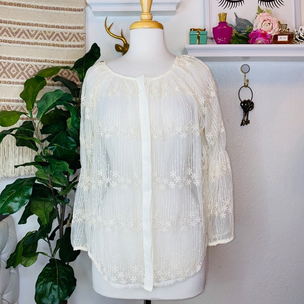 MALLOY embroidered blouse